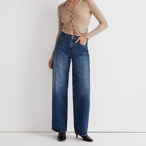 Madewell Curvy Superwide Leg Jean in Fannin wash 27 SHORT